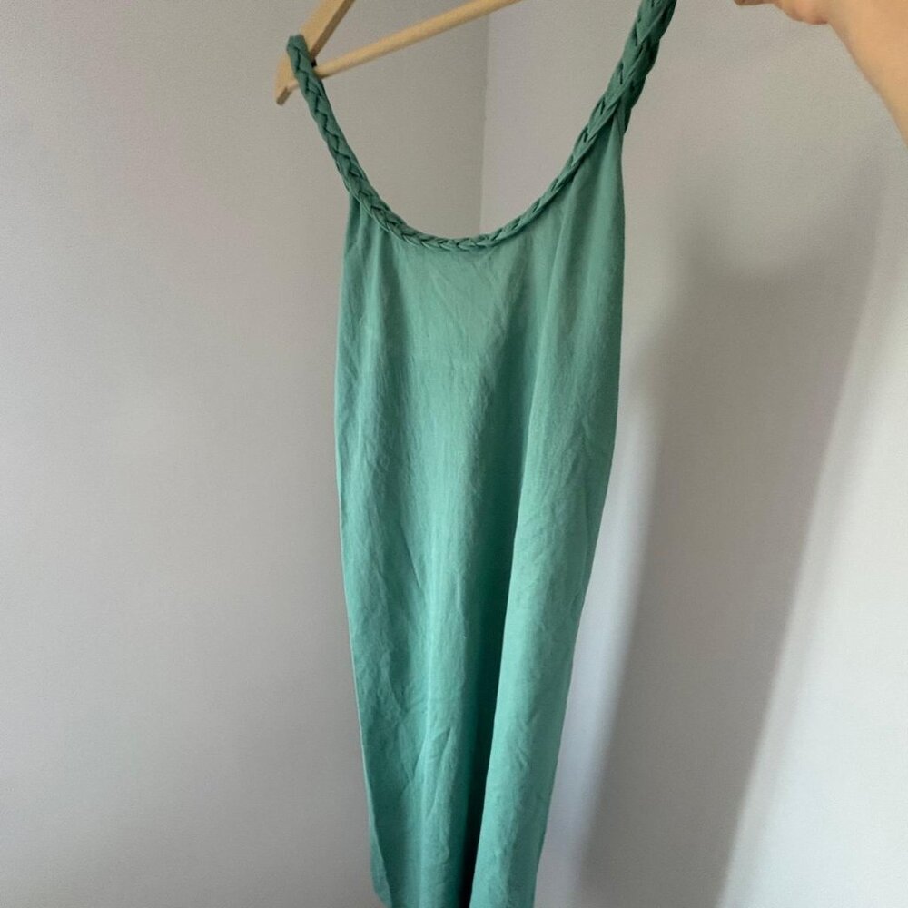 Long H&M Green Dress with open back- New with tags- Size S